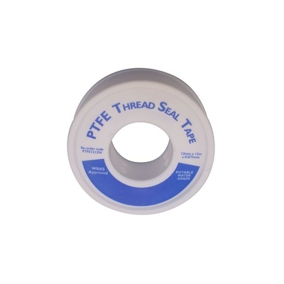Άσπρη τεφλόν ταινία σφραγίδων νημάτων PTFE για τη σφράγιση του σωλήνα