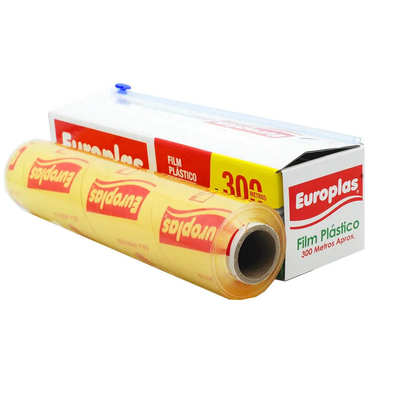 Η μαλακή κουζίνα PVC PE συνήθειας προσκολλάται βαθμός τροφίμων περικαλυμμάτων που η πλαστική φρέσκια κράτηση προσκολλάται ταινία με τον κόπτη