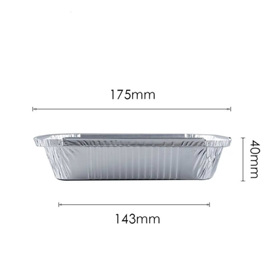 1 λίβρας 450ml στενόμακρο κιβώτιο τροφίμων εμπορευματοκιβωτίων αργιλίου εξαγωγέα με το καπάκι